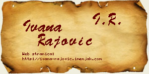 Ivana Rajović vizit kartica
